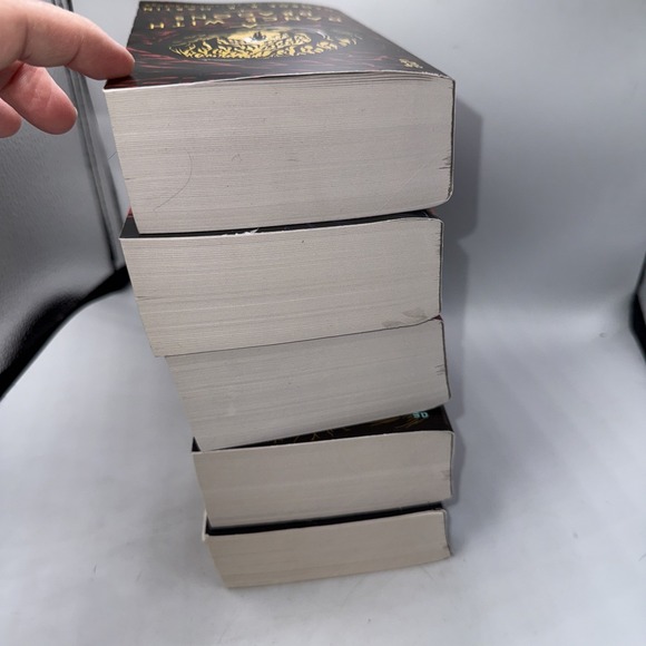 The Complete Game Of Thrones Book Series New- Been Stored Some Wear To Covers - Picture 4 of 11